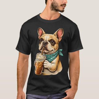 Camiseta Cachorro Bulldog Francês Café Gelado Pup Fancy