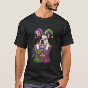 Camiseta Cachorro Bulldog Francês com Chapéu de Bobo na Bol