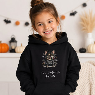 Camiseta Cachorro Bulldog Francês Esqueleto de Halloween Fo