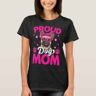Camiseta Cachorro Bulldog Francês Mãe Dia de as mães Mensag