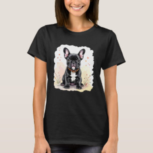 Camiseta Cachorro Bulldog Francês Preto Frenchie Fofo