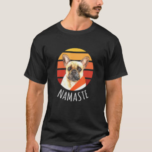 Camiseta Cachorro Bulldog Francês Yoga Namaste Para Meditaç