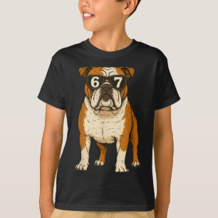 Camiseta Cachorro Bulldog Inglês Engraçado Sungles 67 Sesse