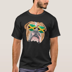 Camiseta Cachorro-Bulldog Jamaicano Flag