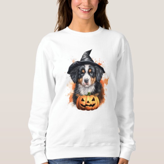Camiseta Cachorro Burnês Cachorro Puppy Halloween (Frente)