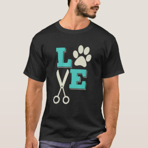 Camiseta Cachorro Cachorro Alinhando Paw Print Women Homens