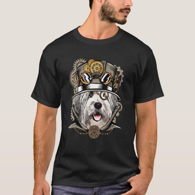 Camiseta Cachorro-Cachorro Antigo Inglês (Frente)