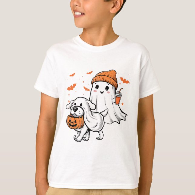 Camiseta Cachorro Cachorro-Arco Cachorro-Fantasma Cachorro- (Frente)
