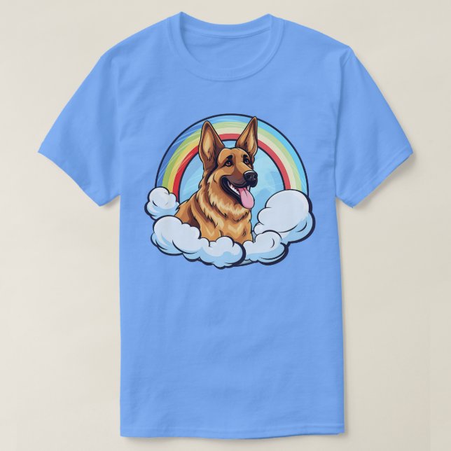 Camiseta Cachorro Cachorro-Arco-Íris-German shepherd Cachor (Frente do Design)