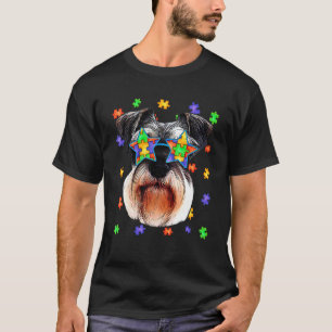 Camiseta Cachorro-Cachorro-Autismo-Cachorro Quebra-cabeça Ó