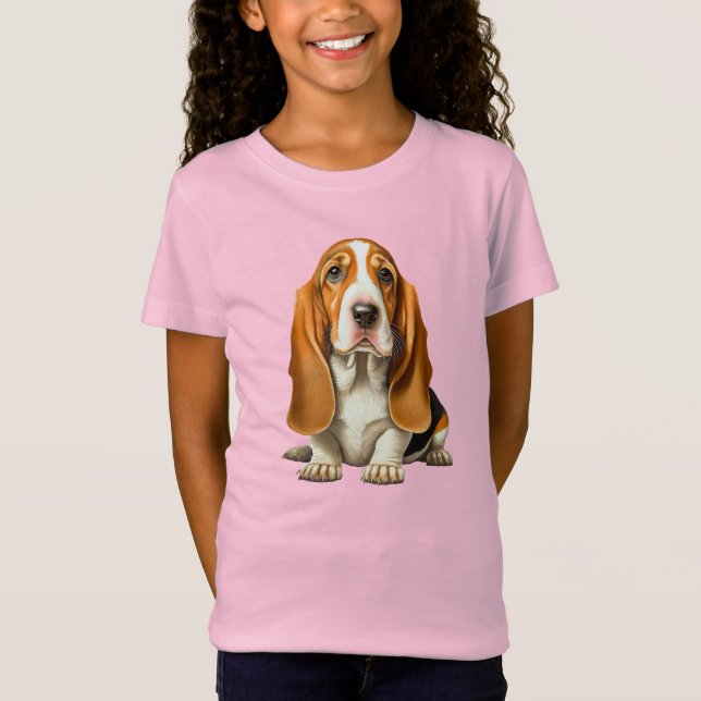 Camiseta Cachorro, Cachorro Basset (Frente)