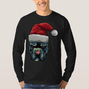 Camiseta Cachorro Cachorro Cachorro De Natal Num Papai Noel