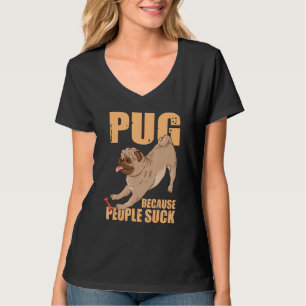 Camiseta Cachorro Cachorro Cachorro Engraçado Pug Porque Pe