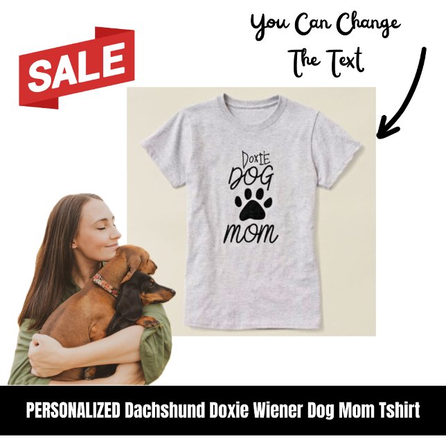 Camiseta Cachorro Cachorro Cachorro Mãe (Doxie Dog Mom Tee)