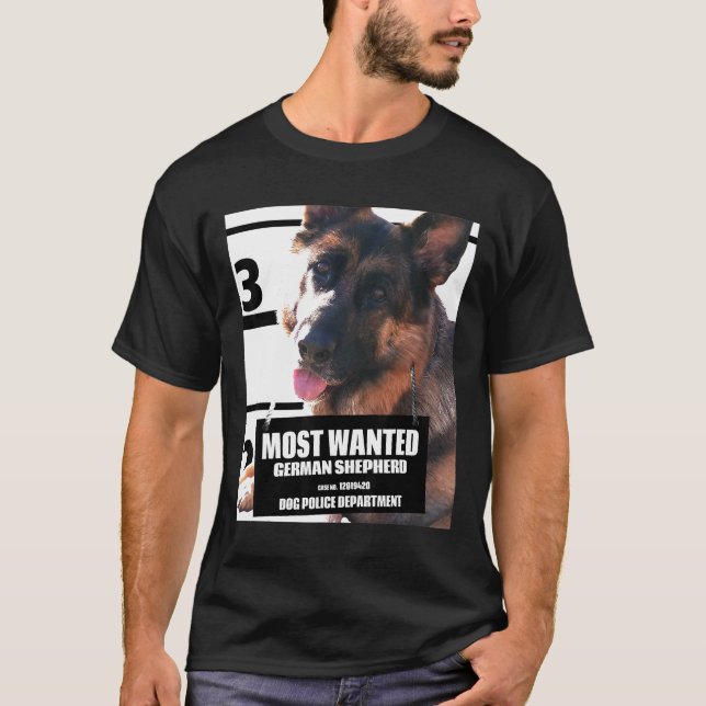 Camiseta Cachorro Cachorro D, German shepherd Mais Desejado (Frente)