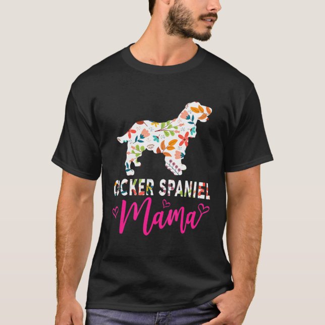 Camiseta Cachorro-Cachorro da Mama Spaniel (Frente)