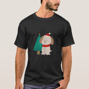 Camiseta Cachorro-Cachorro das Mulheres Cachorro Sentado No