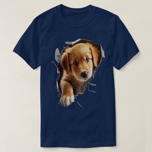Camiseta Cachorro Cachorro Do Retriever De Ouro Cujo Corte  (Frente do Design)