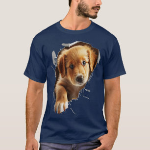 Camiseta Cachorro Cachorro Do Retriever De Ouro Cujo Corte
