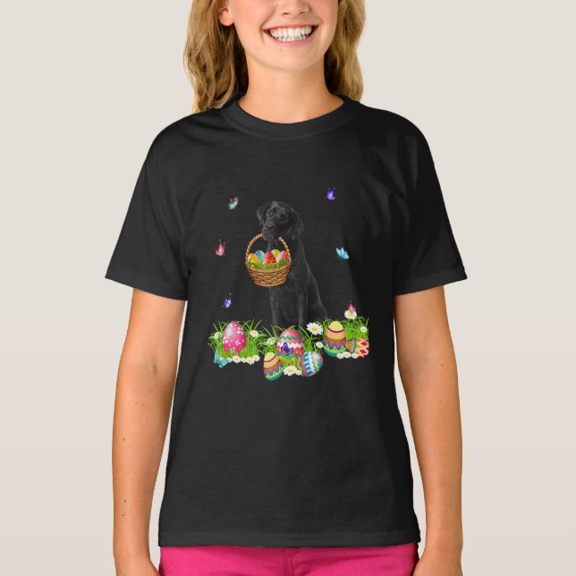 Camiseta Cachorro | Cachorro e Ovos de Páscoa de Coelhão Ne (Frente)