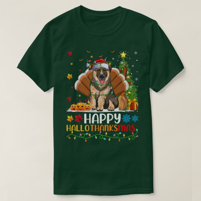 Camiseta Cachorro Cachorro Feliz, Engraçado, German shepher (Frente do Design)