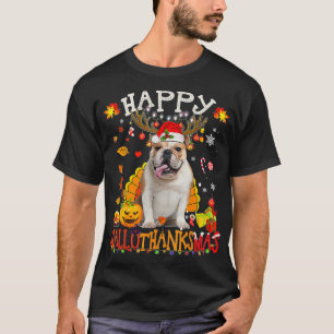 Camiseta Cachorro Cachorro Feliz Hallothanksmas Halloween X