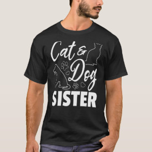 Camiseta Cachorro Cachorro Irmã Cachorro Cachorro Gato e Ca