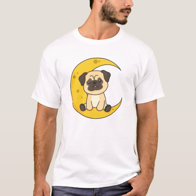 Camiseta Cachorro-Cachorro-Lunar Animais Cachorros-Da-Lua K (Frente)
