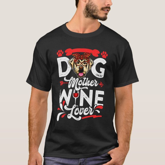 Camiseta Cachorro Cachorro Mãe Labrador Dia de as mães Cach (Frente)