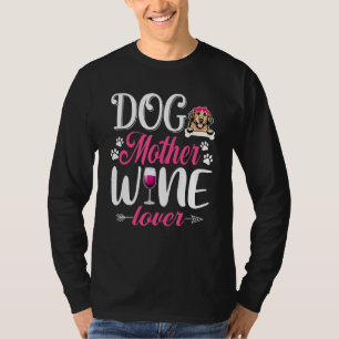 Camiseta Cachorro Cachorro-Mãe Ouro Vinho-Vendedor Cachorro