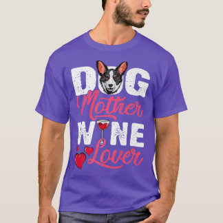Camiseta Cachorro Cachorro-Mãe Vinho-Mãe