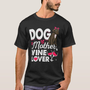 Camiseta Cachorro Cachorro-Mãe Vinho-Vinho-Ventilador Dia d