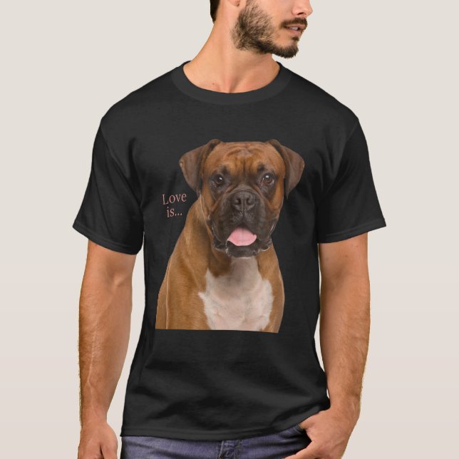 Camiseta Cachorro Cachorro Mamãe Pai Amor É Papoila Homens (Frente)