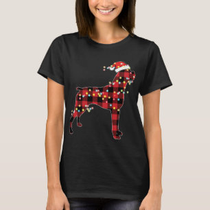 Camiseta Cachorro Cachorro Natal Xadrez Vermelha Buffalo Pa