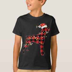 Camiseta Cachorro Cachorro Natal Xadrez Vermelha Buffalo Pa