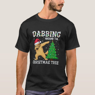 Camiseta Cachorro Cachorro Papai Noel Dabbing em torno da C