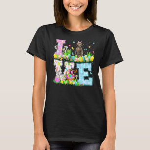 Camiseta Cachorro Cachorro Páscoa Caçadora De Ovo Amor Weim