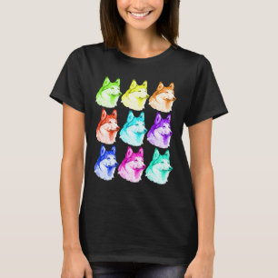 Camiseta Cachorro Cachorro rouco Cachorro Colorido