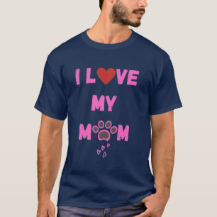 Camiseta Cachorro Cachorro Roupas Eu Amo Minha Mãe Pet Pup