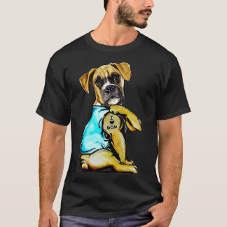 Camiseta Cachorro Cachorro Tatuagem Adoro Mãe Dia de as mãe