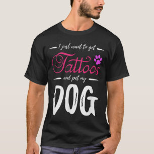 Camiseta Cachorro Cachorro Tatuagem Engraçada Cachorro Mamã