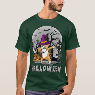 Camiseta Cachorro-Cachorro Touro Terrier Dab Hat Witch C