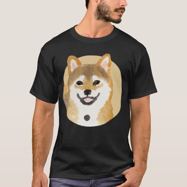 Camiseta Cachorro Cachorro Xiba Inu Cachorro Japonês Mínimo (Frente)