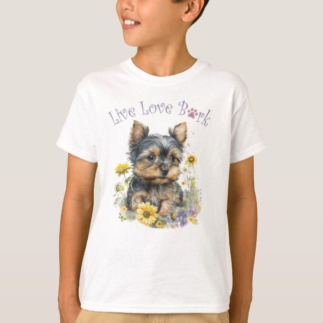 Camiseta Cachorro Cachorro Yorkie (Frente)