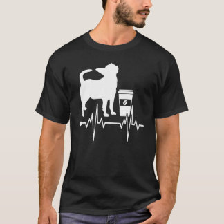 Camiseta Cachorro Café Batimento Coração Gato Animal Café V