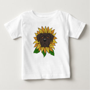 Camiseta Cachorro Cane Corso Fofo em Girassol