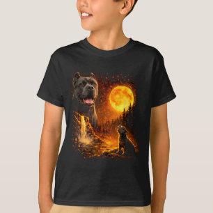 Camiseta Cachorro cane corso uivando para o protetor sob o