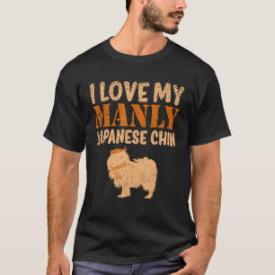 Camiseta Cachorro Canino Japonês Cachorro Manly Gender Reve