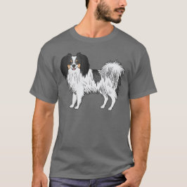 Camiseta Cachorro Cartoon Phalène Tricolor Perfeito Para Am
