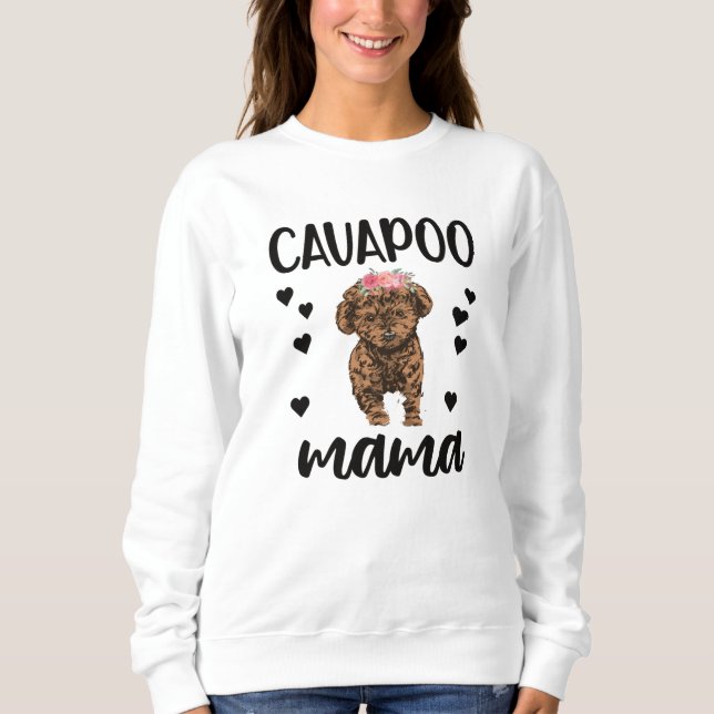 Camiseta Cachorro Cavapoo Mama Cavoodle Cachoodle Cavapoo M (Frente)
